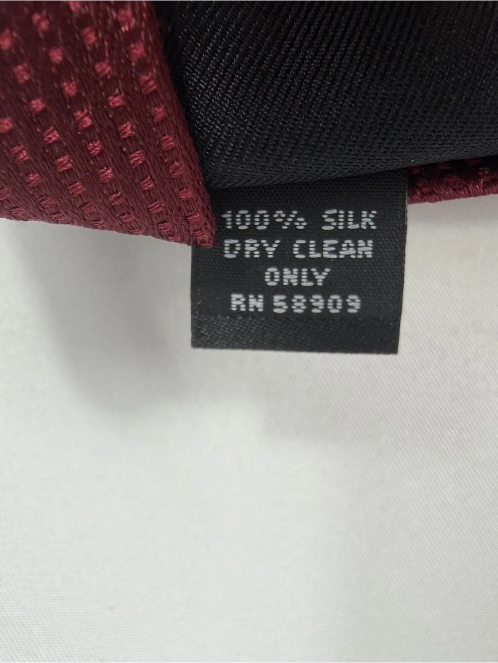 Murano Extra Long Burgundy 100% Silk Tie NWT Men’s XL Necktie